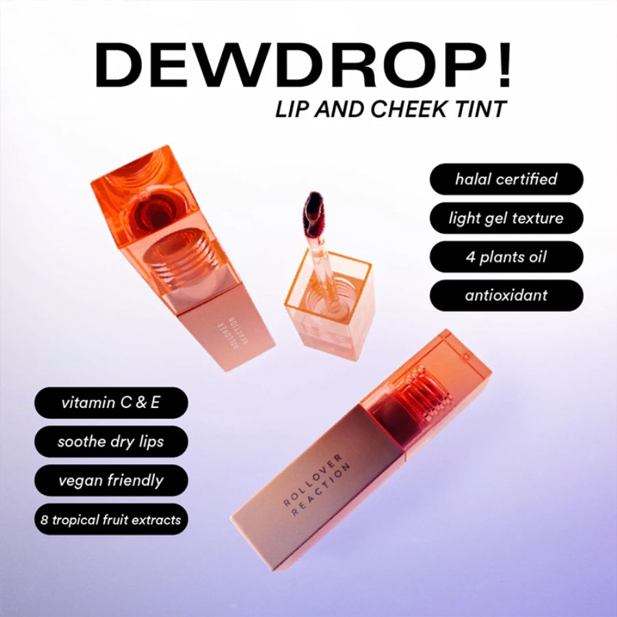 Rollover Reaction Dewdrop Cosmopolitan 2 in 1 Liptint for Lips and Cheek  4gram