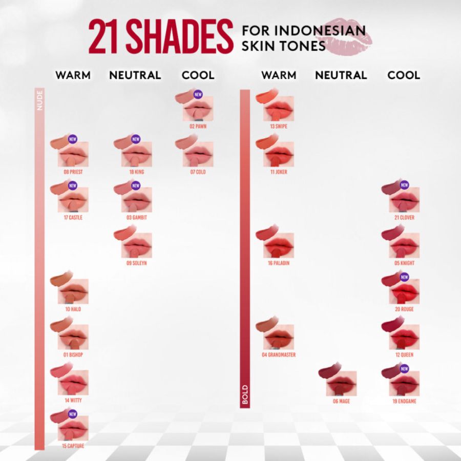 Somethinc Checkmatte Transferproof Lipstick Knight 5gram