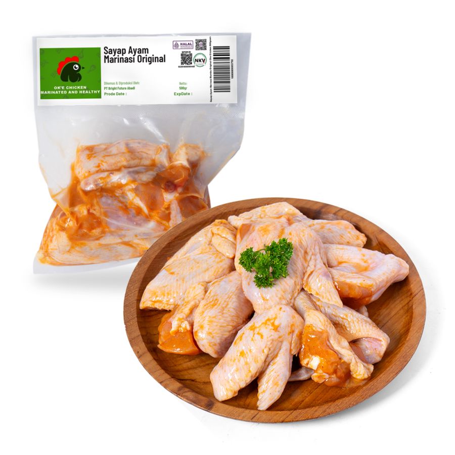 Sayap Ayam Marinasi Bumbu Original Oke Chicken 500gram