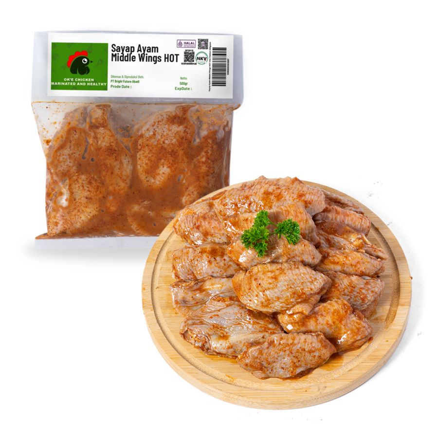 Sayap Ayam Middle Wings HOT Oke Chicken 500gram