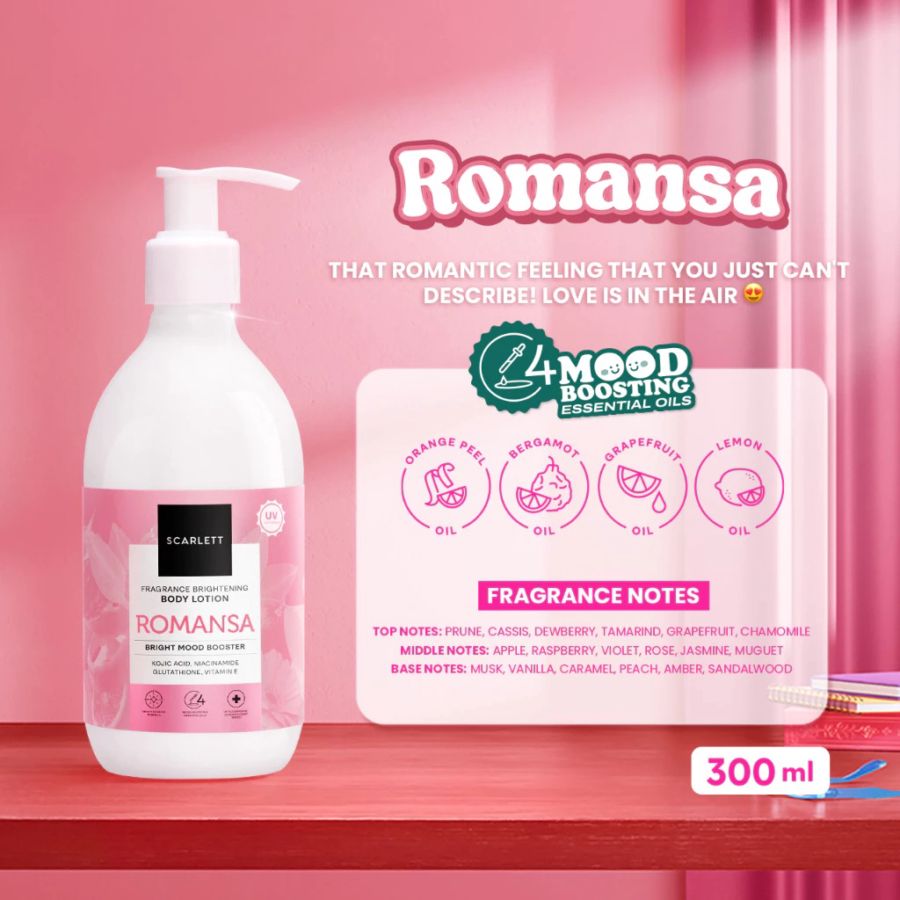Scarlett Body Lotion Romansa Botol 300ml