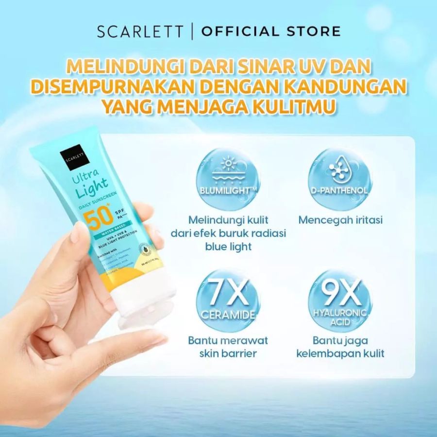 Scarlett Ultra Light Daily Sunscreen 50 SPF PA++++ 50ml