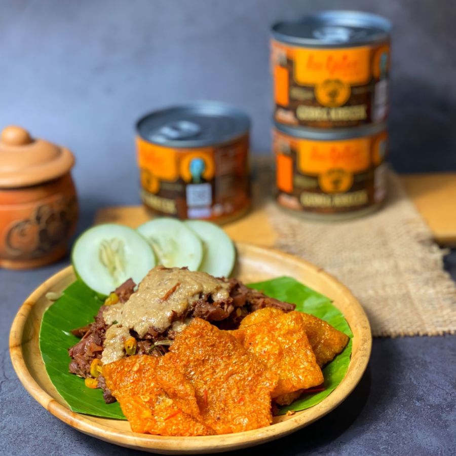 Bu Tjitro 1925 Gudeg Kaleng Krecek Original 210gram
