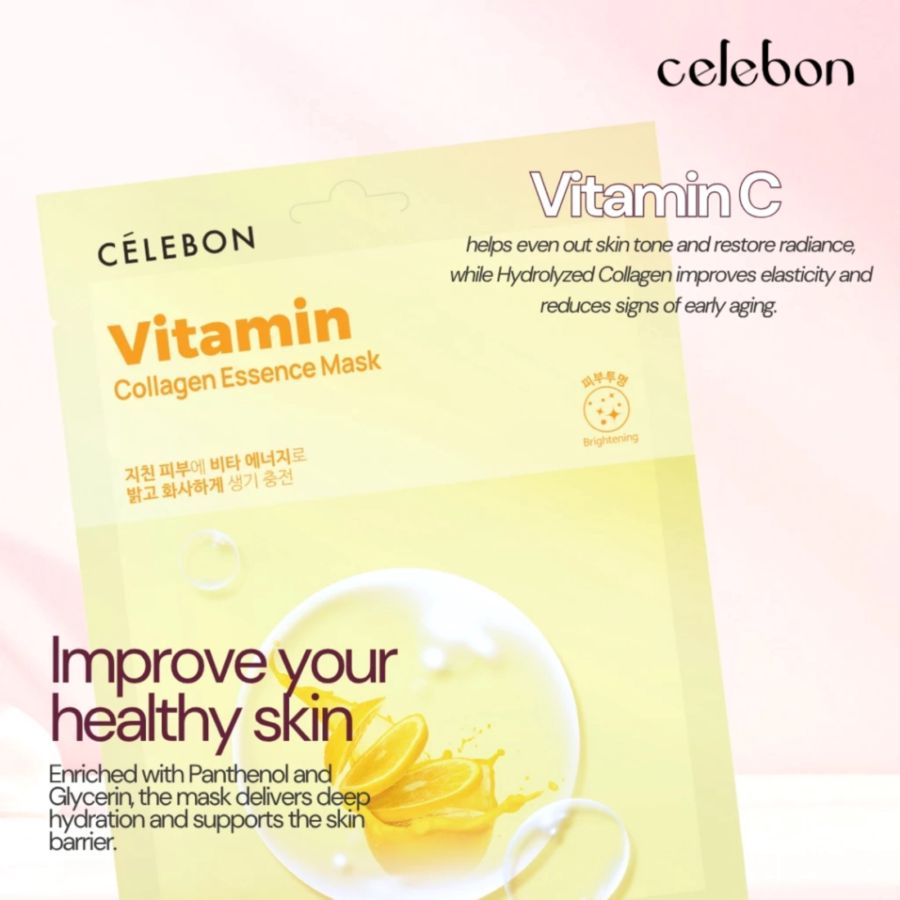 Celebon Vitamin Collagen Essence Sheet Face Mask 23ml