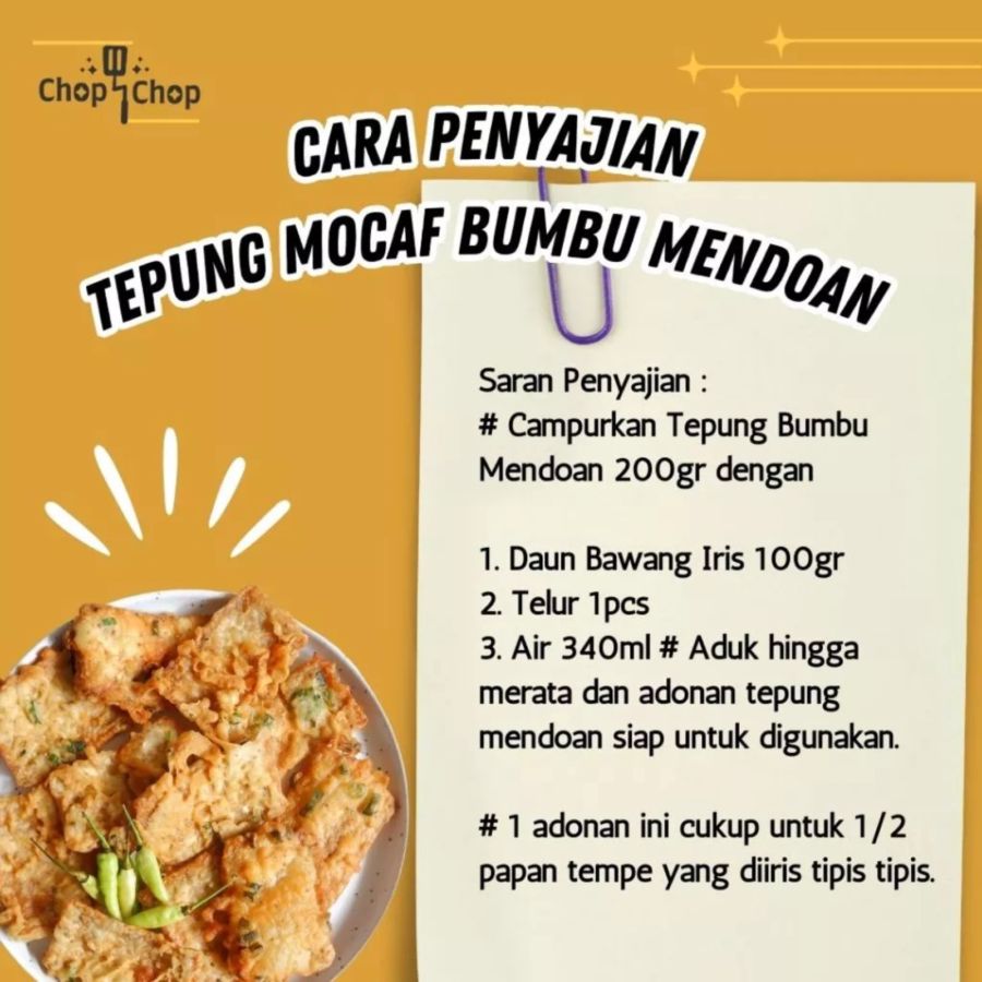 Chop Chop Tepung Mocaf Bumbu Mendoan 200gram