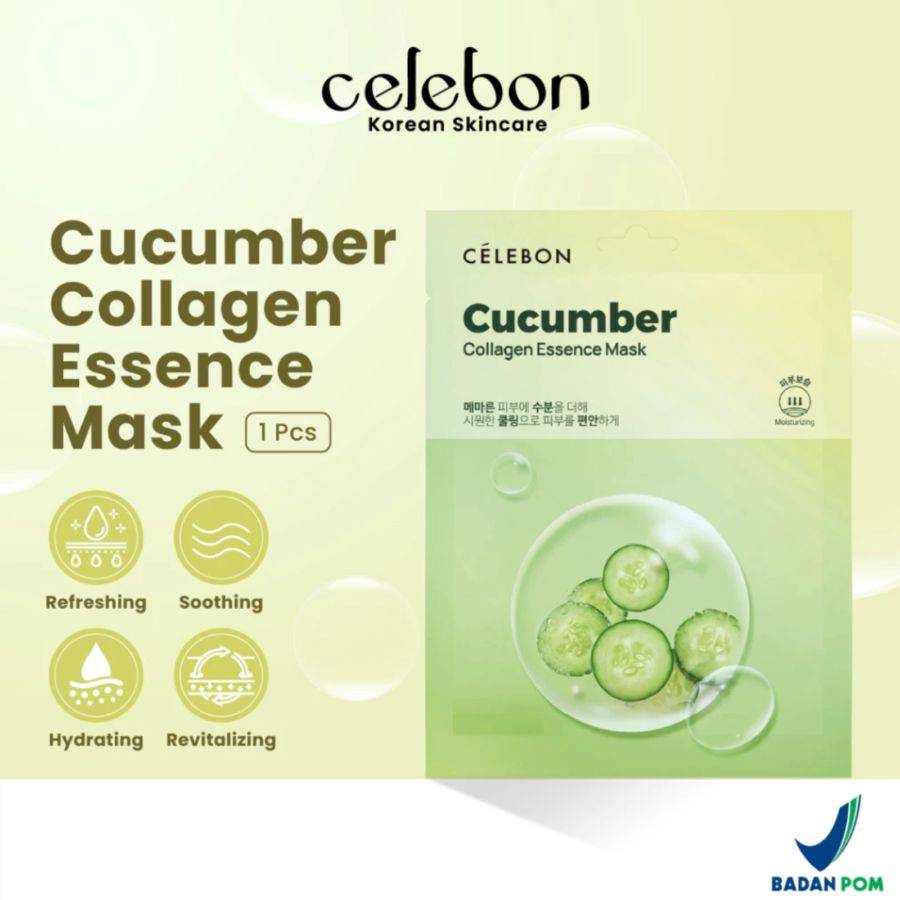 Celebon Cucumber Collagen Essence Sheet Face Mask 23ml