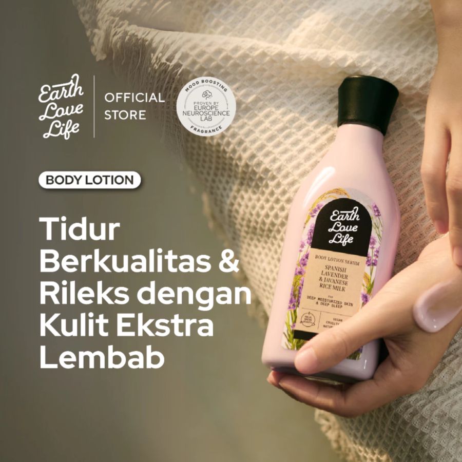 Earth Love Life Spanish Lavender & Javanese Rice Milk Body Lotion Serum 250ml