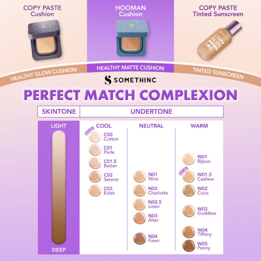 Somethinc C01 Perle Breathable UV Cushion Cover SPF 35 PA++++ 15gram