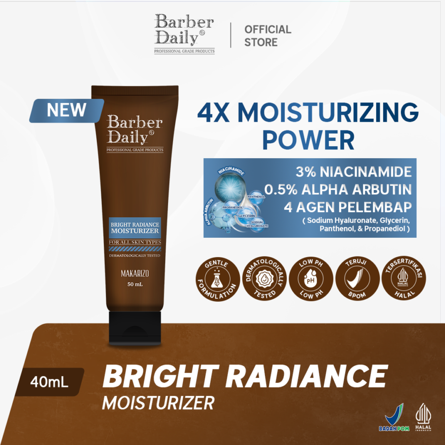 Barber Daily Bright Radiance Moisturizer Pelembab Wajah 50ml