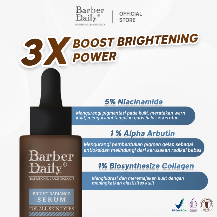 Barber Bright Radiance Serum Wajah 40ml
