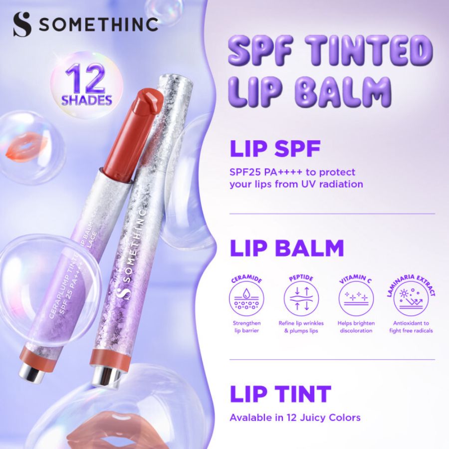 Somethinc Ceraplum Tinted 03 Pecan SPF25 PA Lip Balm 20gram