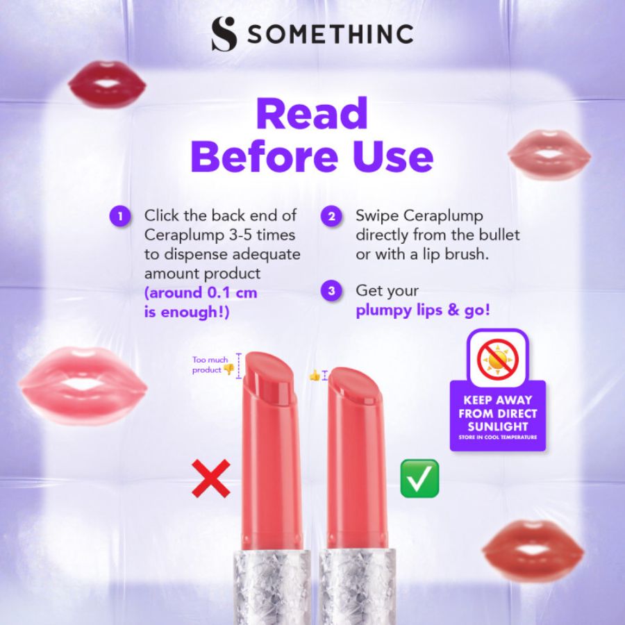 Somethinc Ceraplum Tinted 02 Sorbet SPF25 PA Lip Balm 20gram