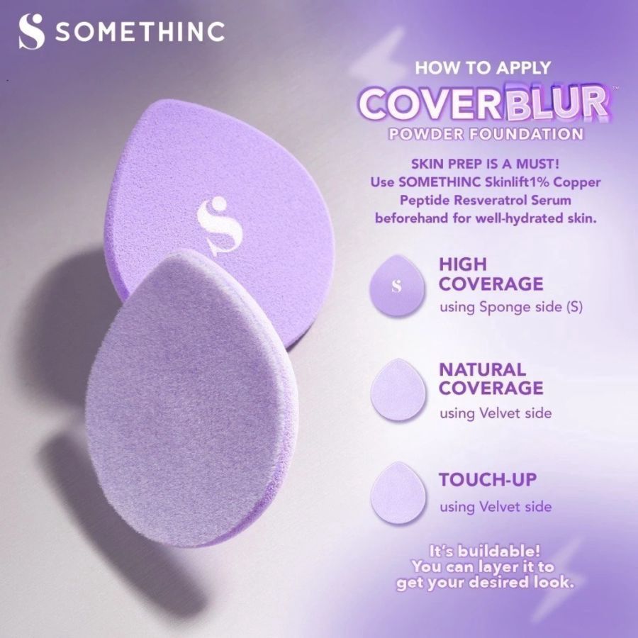 Somethinc Copy Paste Cover Blur Powder Foundation W01 Bijoux Bedak Two Way Cake 12gram