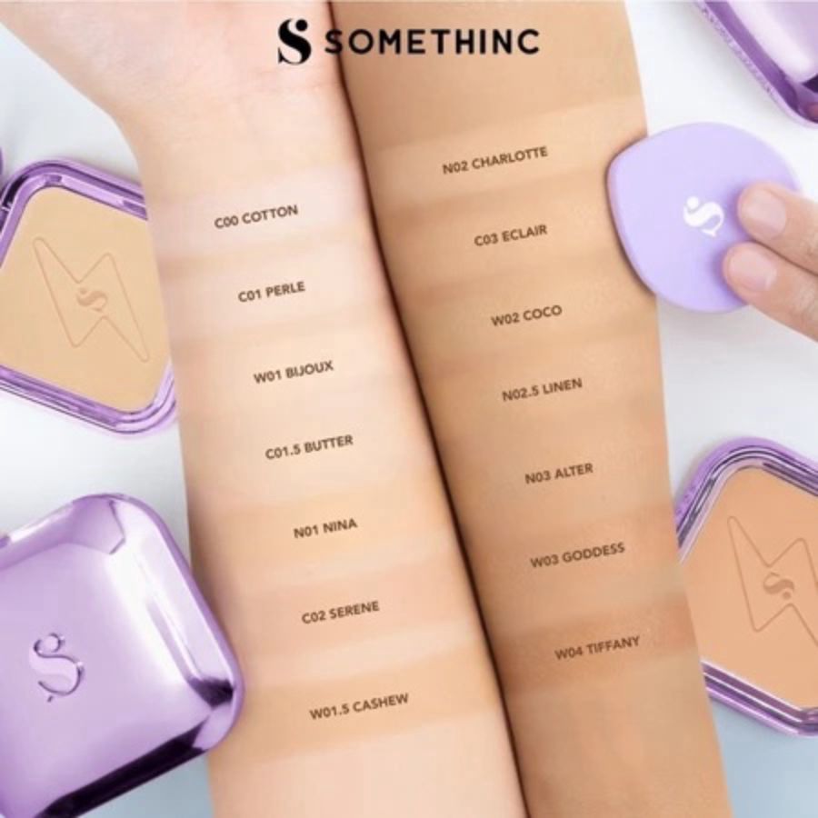 Somethinc Copy Paste Cover Blur Powder Foundation W02 Coco Bedak Two Way Cake 12gram