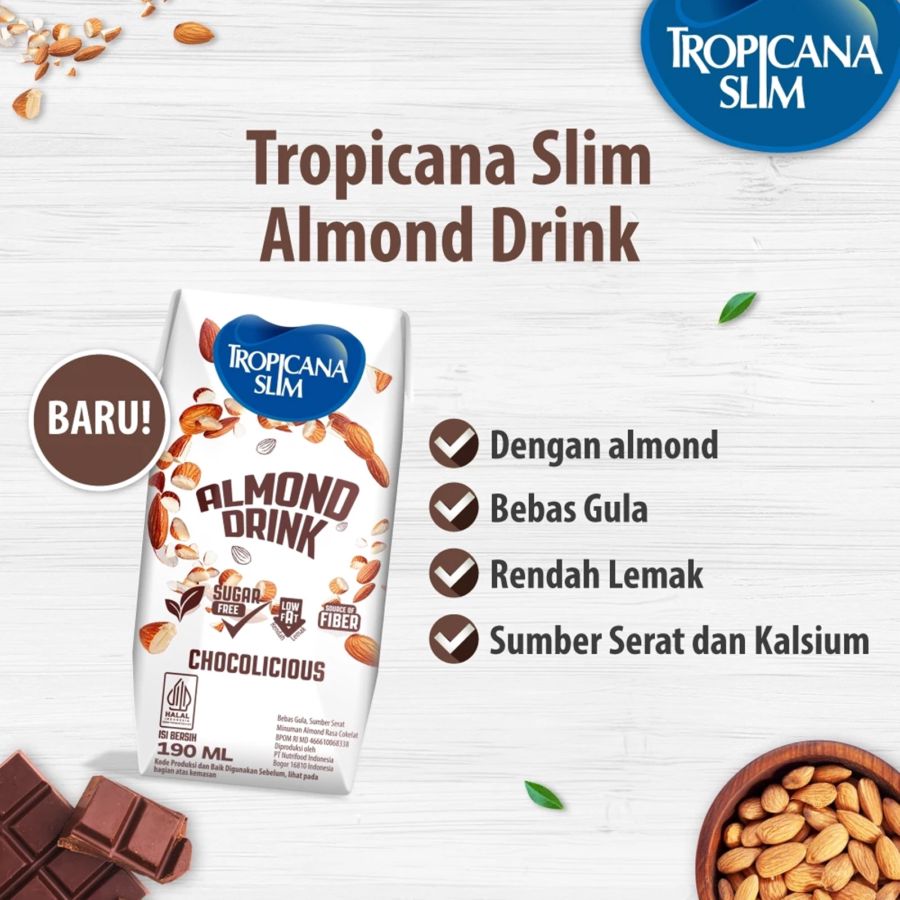Tropicana Slim Almond Drink Chocolicious 190ml