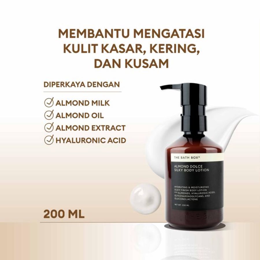 The Bath Box Almond Dolce Silky Body Lotion 200ml