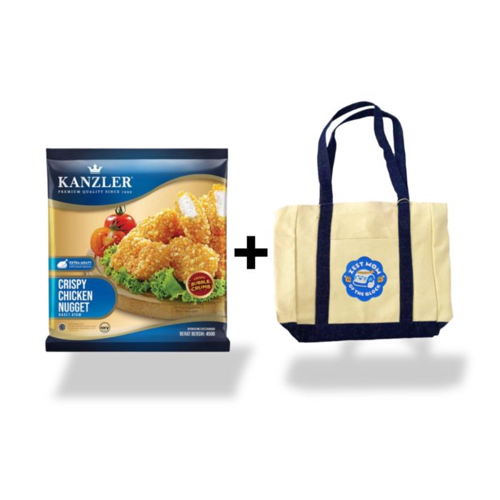 [Bundle] 2 Kanzler Crispy Chicken Nugget 450 gram + Essential Tote Bag Size L Astro Kids 1pcs