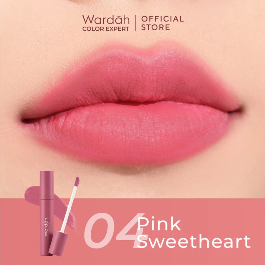 Wardah Colorfit Velvet Matte 04 Pink Sweetheart Lip Mousse 4gram