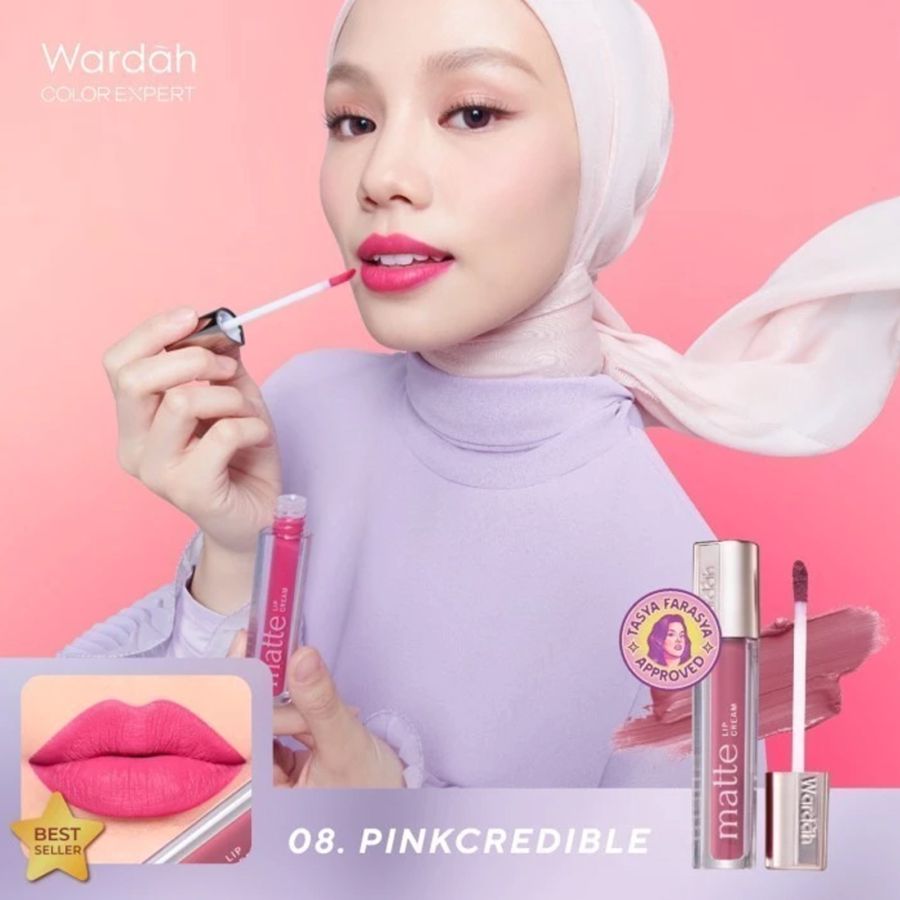 Wardah Matte 08 Pinkcredible Lip Cream 4gram