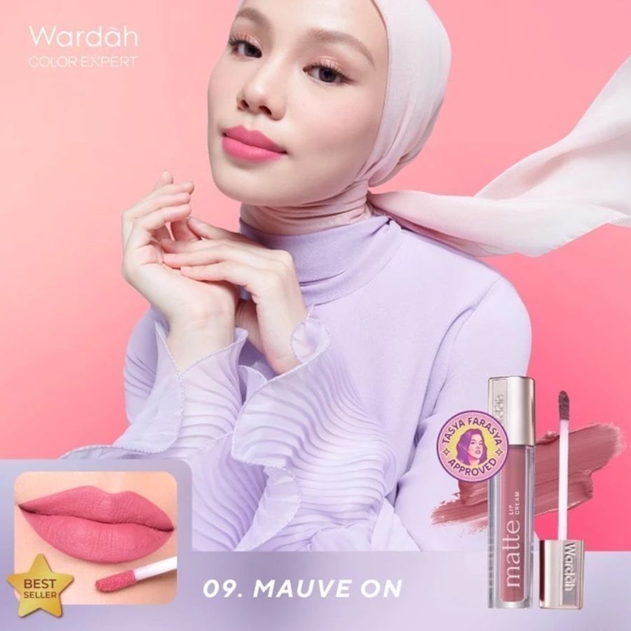 Wardah Exclusive Matte 09 Mauve On Lip Cream 4gram