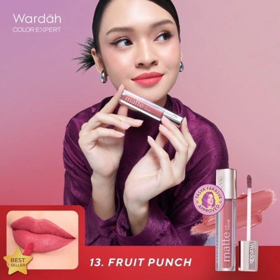 Wardah Exclusive Matte 13 Fruit Punch Lip Cream 4gram