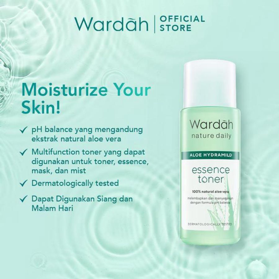 Wardah Nature Daily Aloe Hydramild Essence Toner 100ml