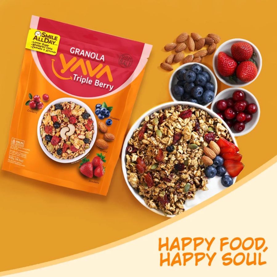 Yava Granola Triple Berry 400gram