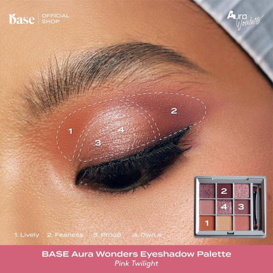 Base Aura Wonders Eyeshadow Palette - 02 Pink Twilight 1pack