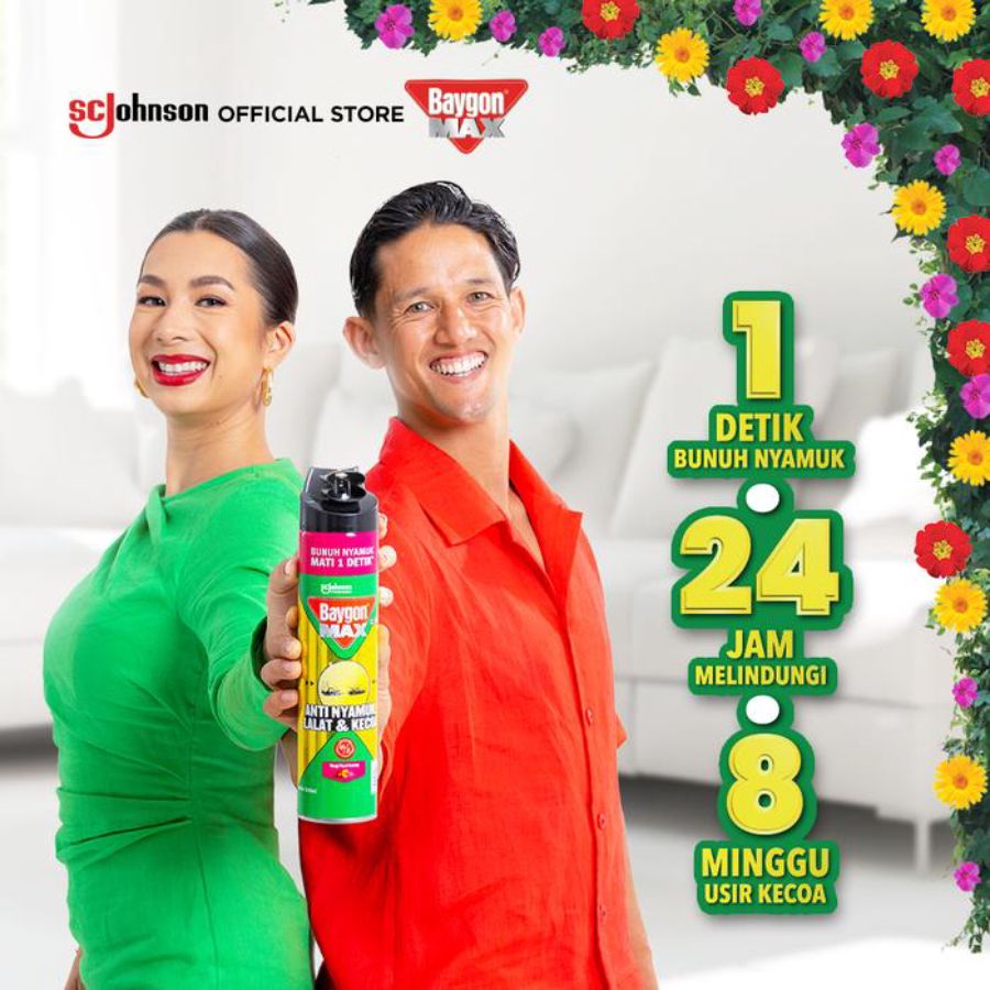 Baygon MAX Aerosol Floral Fantasy Pembasmi Serangga 500ml