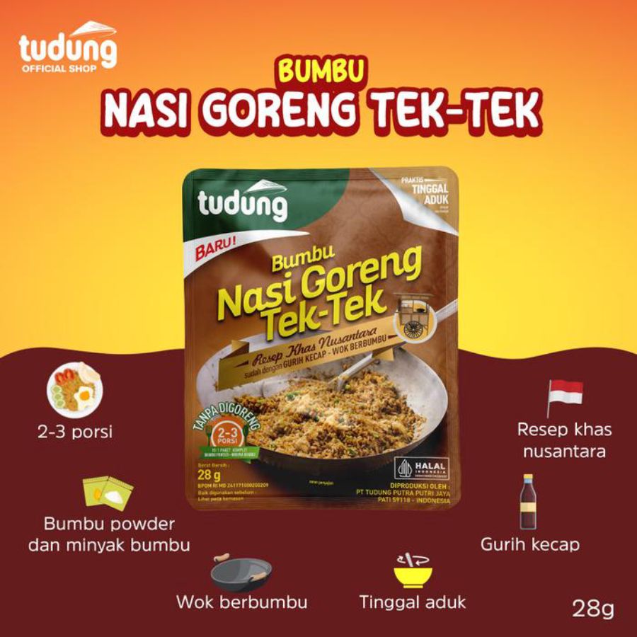 Tudung Bumbu Nasi Goreng Tektek 28gram