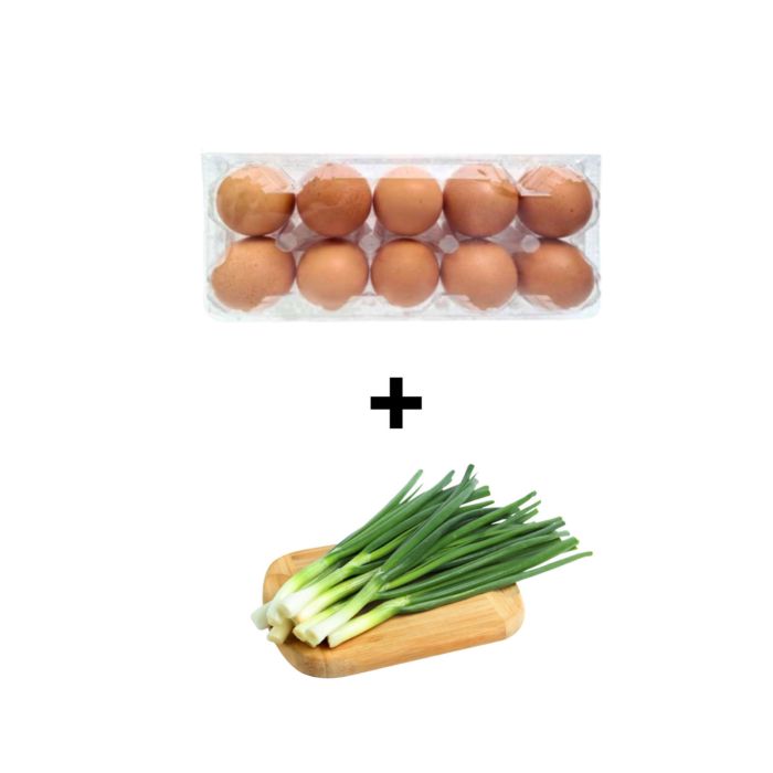 [Bundle] 1 Daun Bawang Astro Farm 150 gram + 1 Telur Ayam Negeri Astro Basics 10 Butir