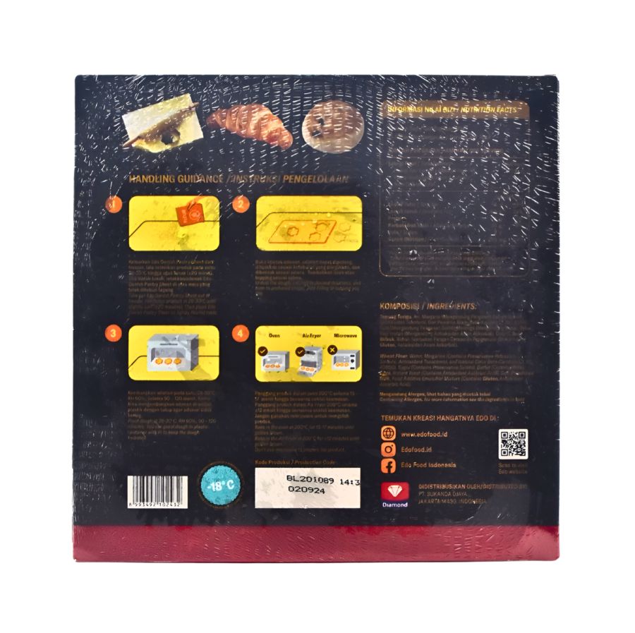 Edo Danish Pastry Sheet 750gram