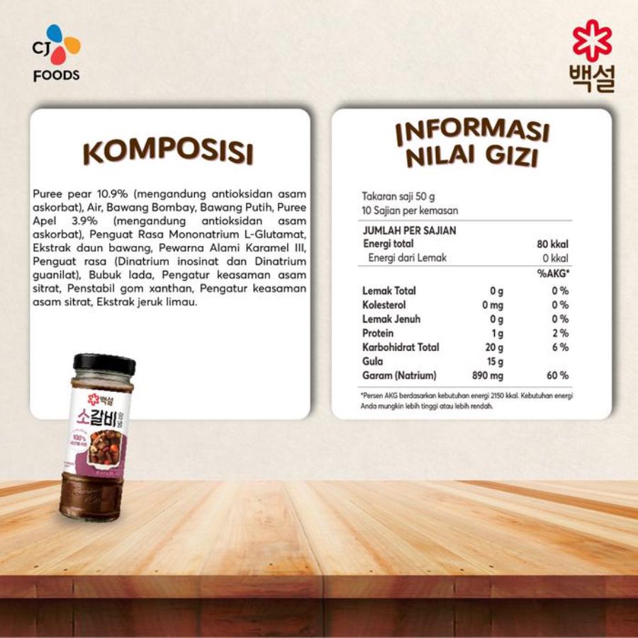 Beksul Saus Marinasi Kalbi Korean BBQ Sauce 500gram