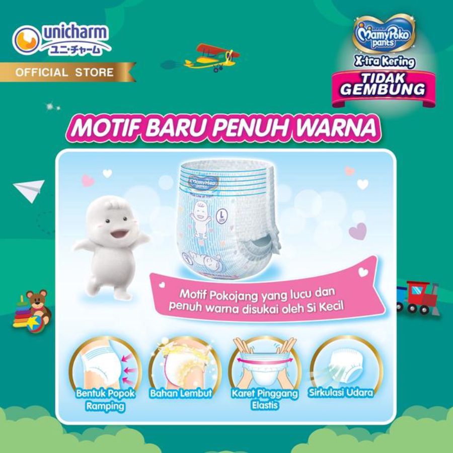 MamyPoko Tidak Gembung Slim M30 Pants 1pack