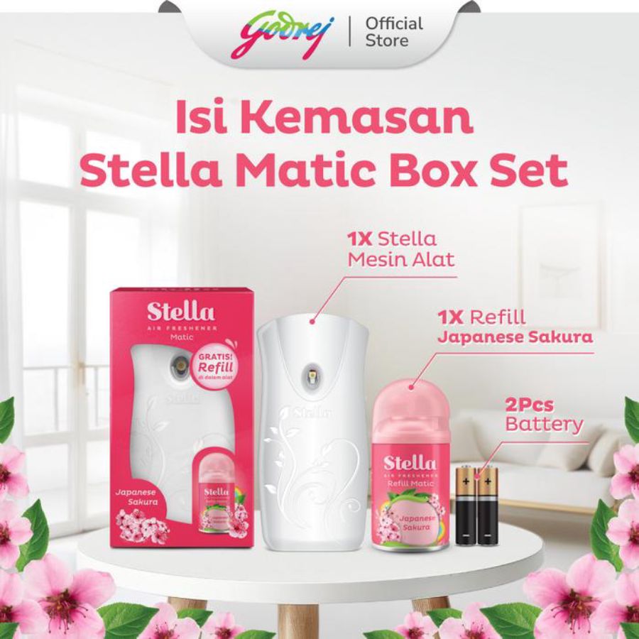 Stella Air Freshener Matic Japanese Sakura Pengharum Ruangan 1pack