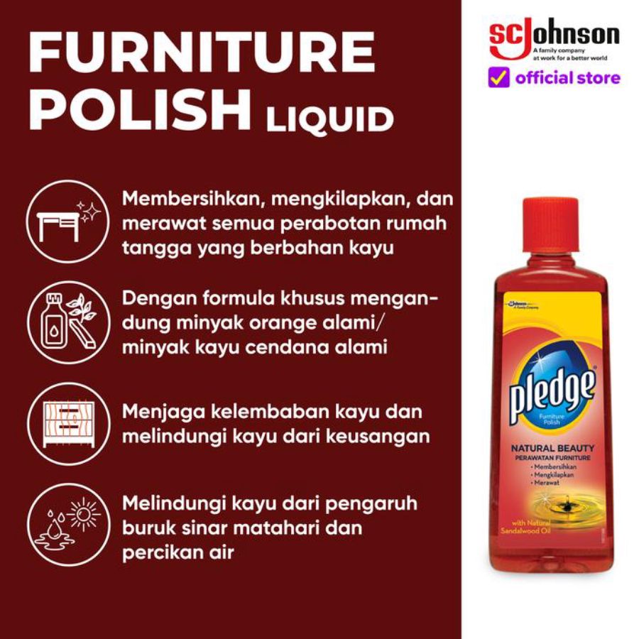 Pledge Furniture Sandalwood Cairan Pembersih 170ml
