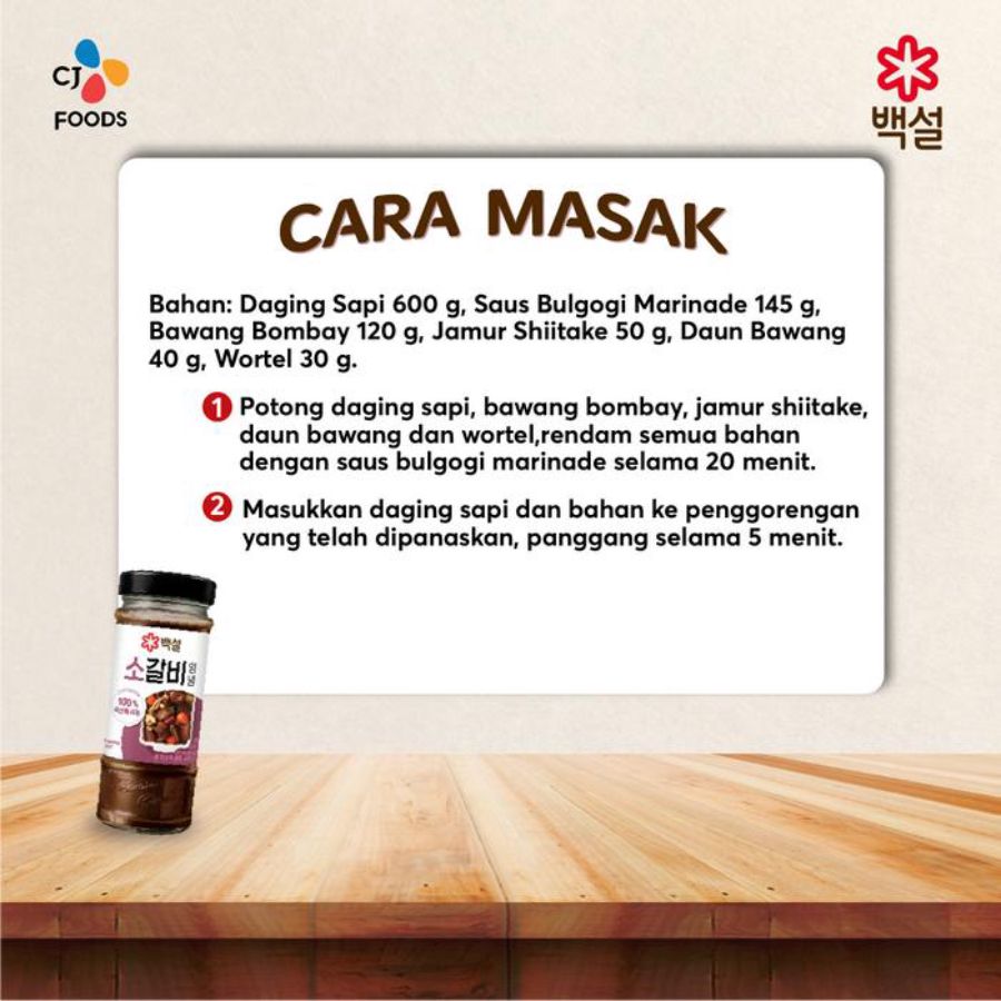 Beksul Saus Marinasi Kalbi Korean BBQ Sauce 500gram