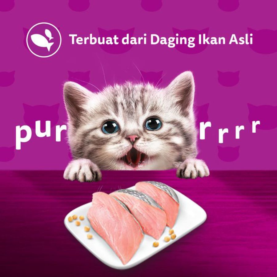 Whiskas Junior Tuna Makanan Kucing Basah Multipack 6 sachets 1pack