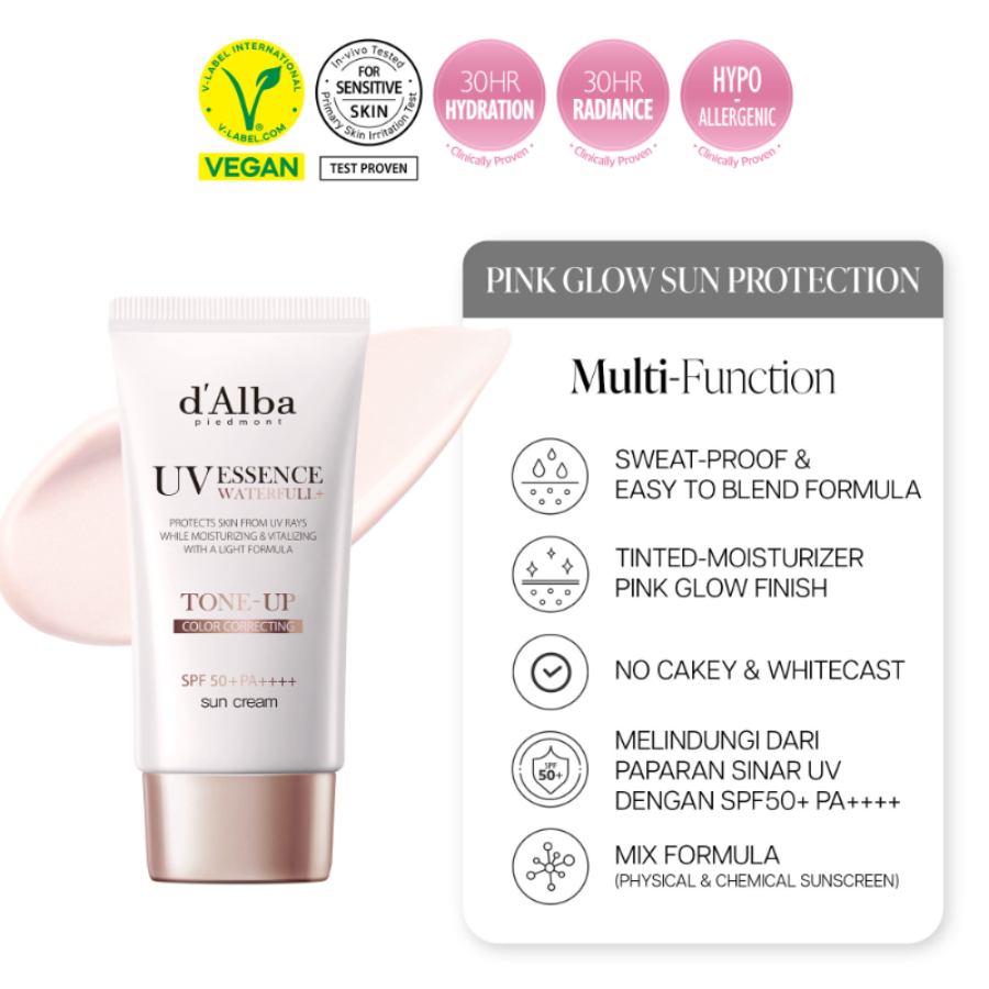 d'Alba Waterfull Tone Up Sun Cream Sunscreen SPF50+ PA++++ 50ml