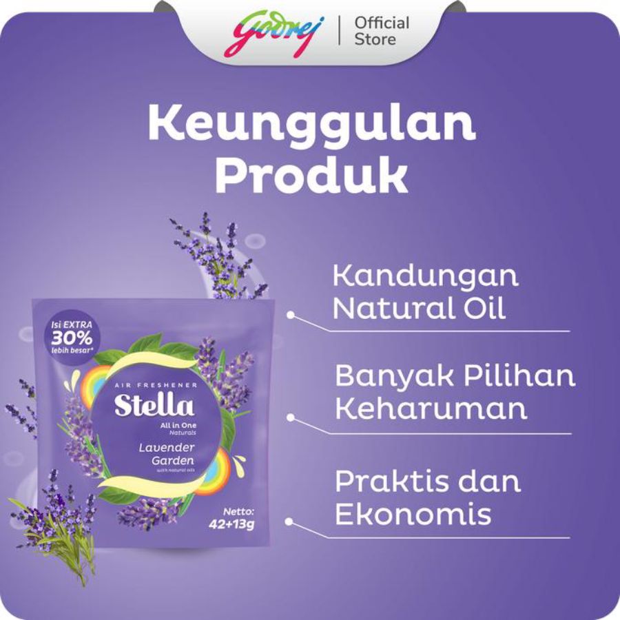 Stella All in One Lavender Garden Pengharum Ruangan 42gram