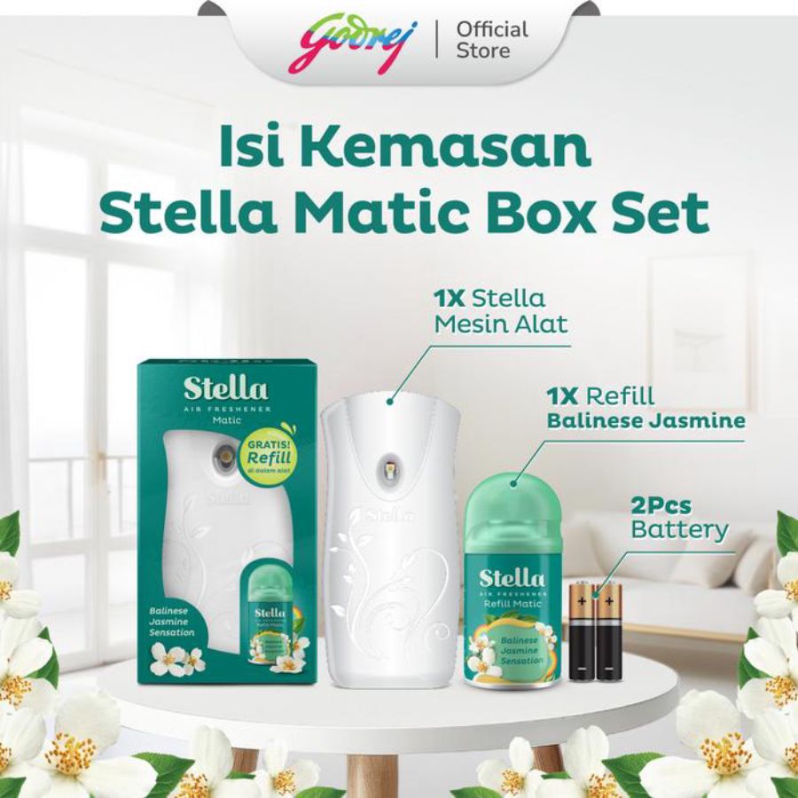 Stella Matic Balinese Jasmine Device + Refill Pengharum Ruangan 1pack