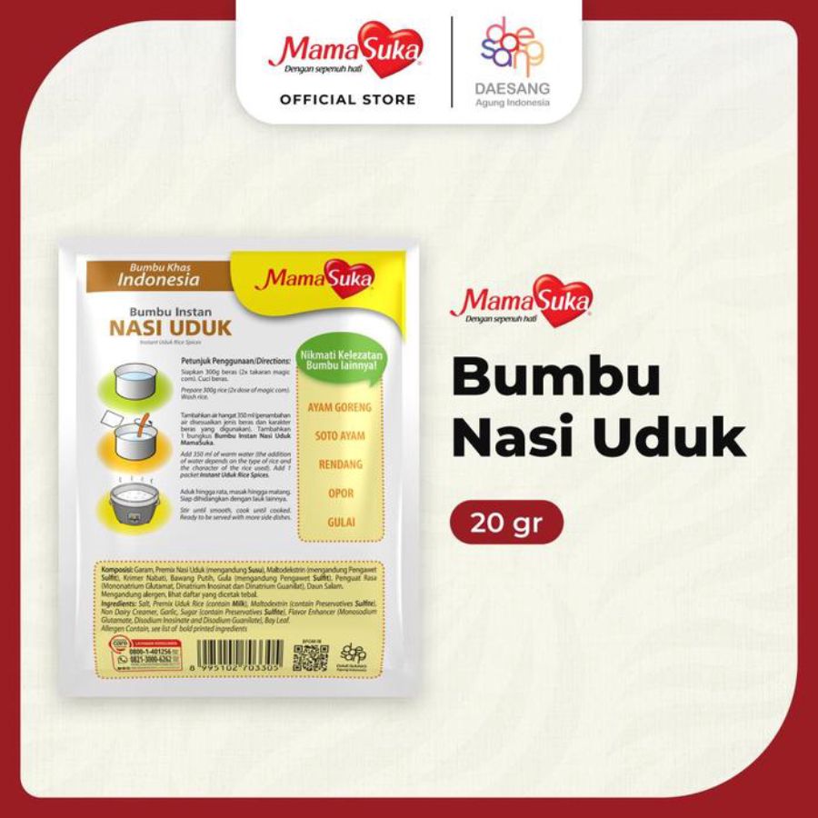 Mamasuka Bumbu Instan Nasi Uduk 20gram
