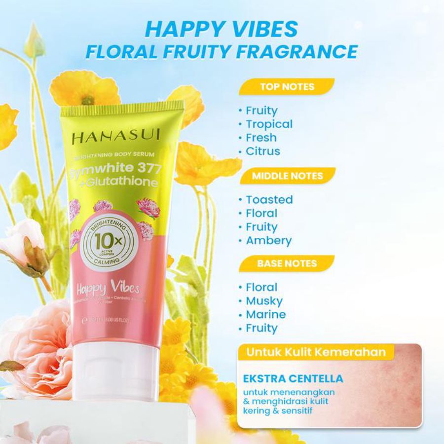 Hanasui Brightening Body Serum Happy Vibes 180ml