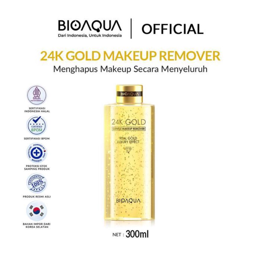 BIOAQUA 24K Gold Make Up Remover 300ml