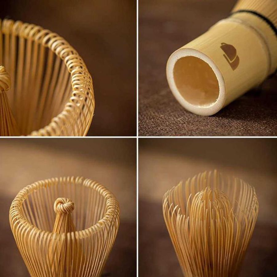 One Two Cups Chasen Bamboo Matcha Whisk Pengaduk Teh Jepang 76 Tangkai - 7276 Brown