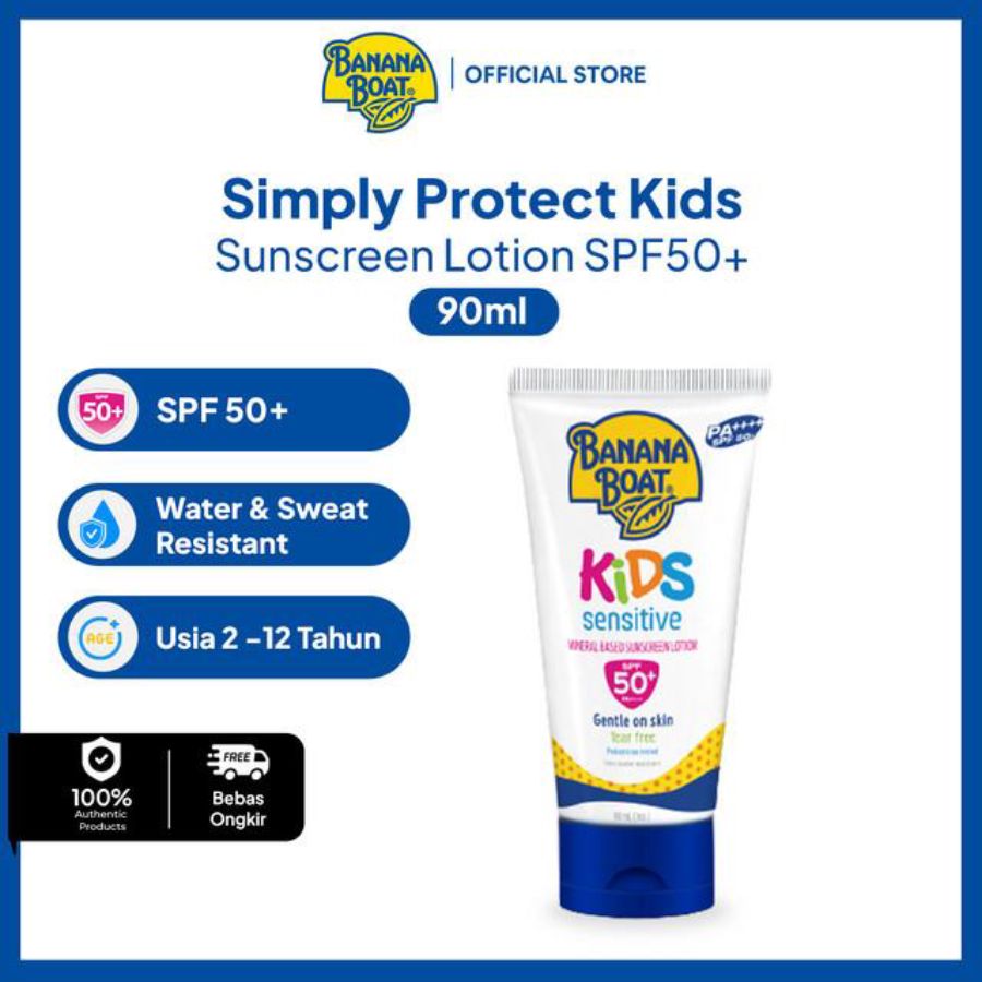 Banana Boat Kids Sensitive SPF 50+ PA+++ Sunscreen 90ml