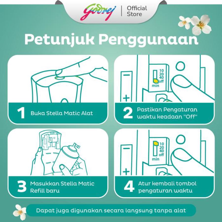 Stella Matic Balinese Jasmine Device + Refill Pengharum Ruangan 1pack