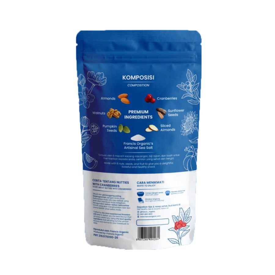 Francis Organic Nutties with Cranberry 200gram