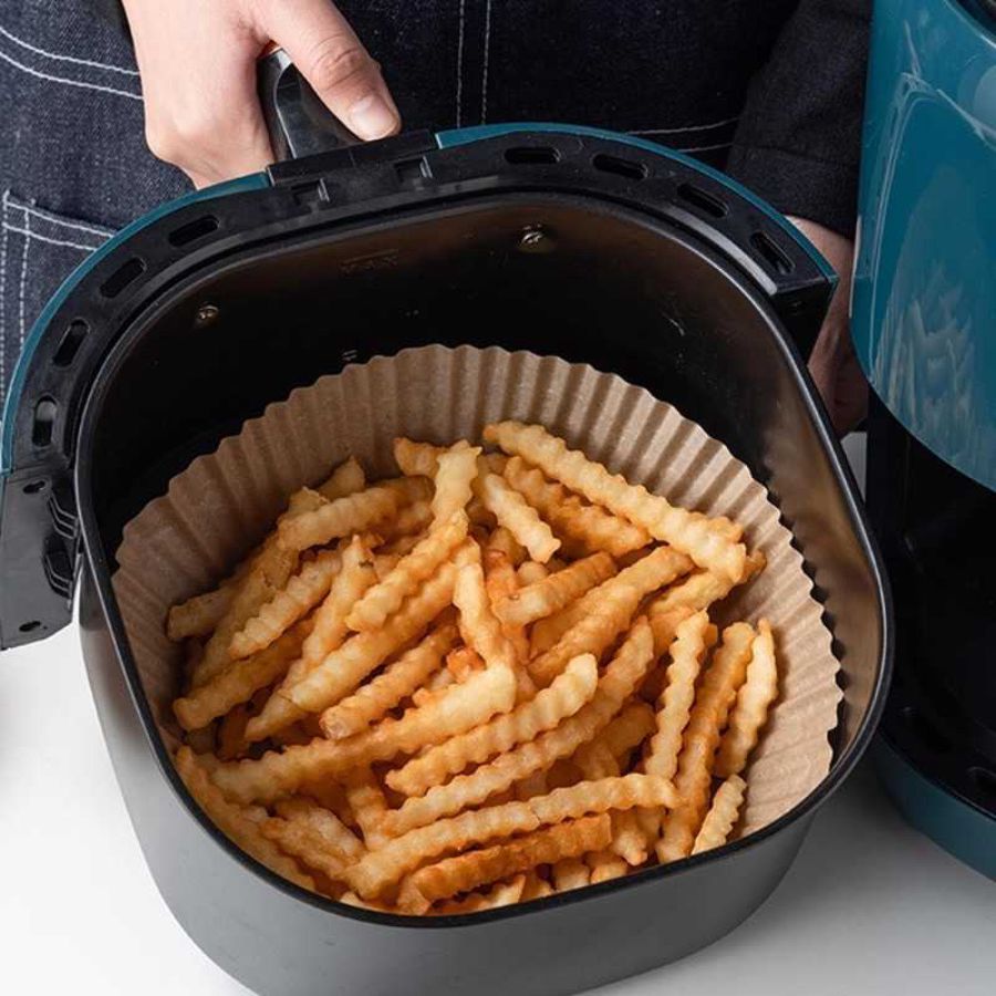 One Two Cups Kertas Alas Air Fryer Paper Liner Oilproof 16cm 50 PCS - MK5 - Brown 1pcs