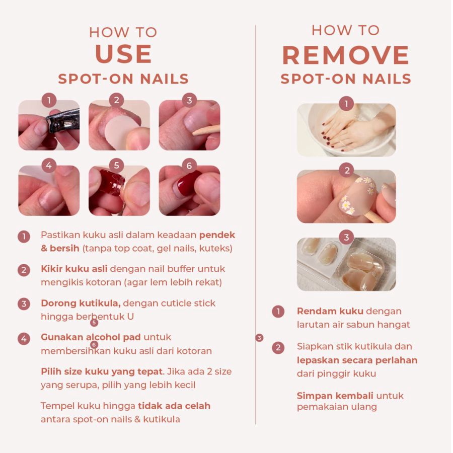 Eze Nails Best French Forever Spot On Manicure Kuku Palsu Tempel 24pcs 11gram